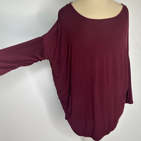 Zara burgundy 3/4 sleeves blouse Small - Picture 1 of 16